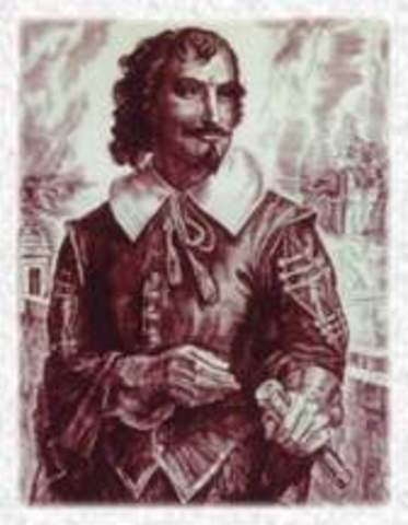 Champlain traza el mapa de la costa de Nueva Inglaterra