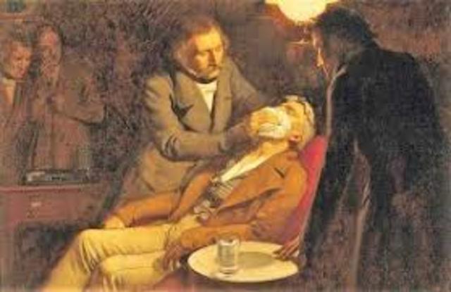 Morton hizo la primera demostración de anestesia con éter