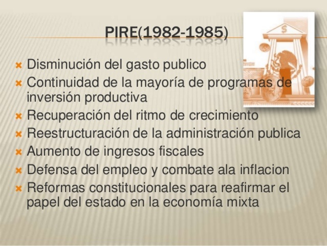 El ejecutivo general anuncia el Plan Inmediato de Reorganización Económica (PIRE)
