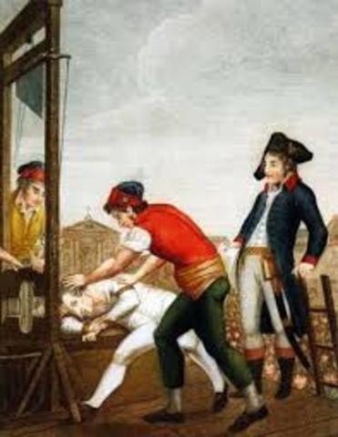 Maximilien Robespierre is executed