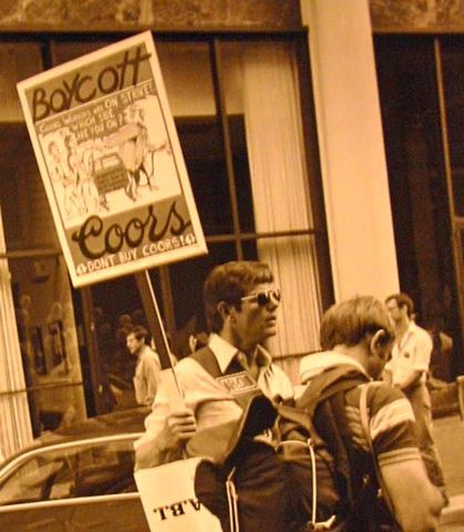 Protested Gay Business Rights.