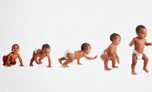 Fiorella empezó a gatear y a caminar