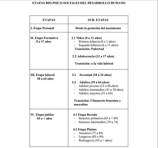 ETAPAS BIO-PSICO-SOCIALES DEL DESARROLLO HUMANO