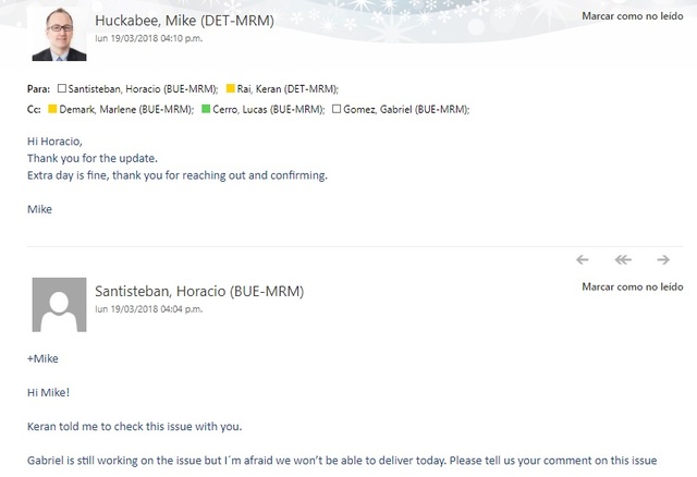 SE SUMA UN DIA DE TRABAJO PARA FRONT END