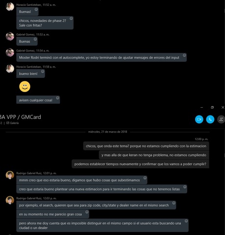 NUEVA ETIMACION DE TIEMPOS CREADA