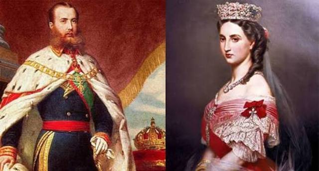 Llegada de Maximiliano y Carlota a México