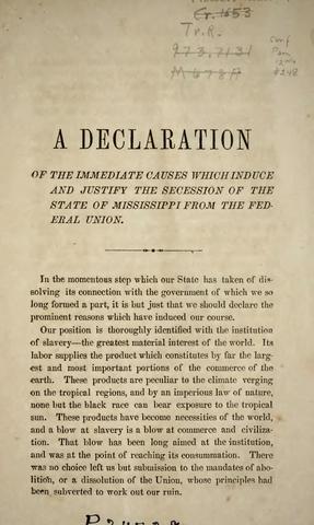 Mississippi Secedes