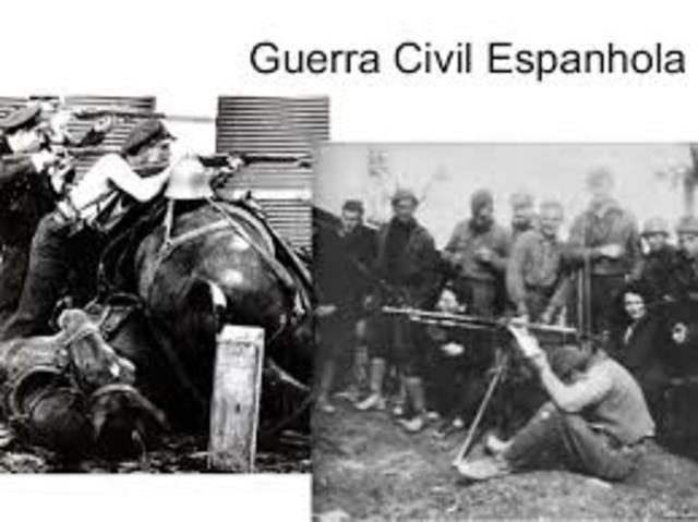 Início da Guerra Civil Espanhola, que se estende até 1939