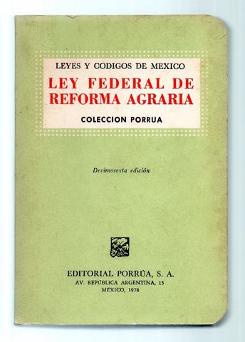 Ley Federal de la Reforma Agraria