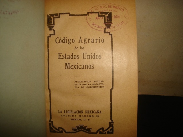 - SE ESTABLECE EL CÓDIGO AGRARIO -