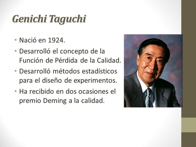 24 de Octubre, 1982 - Genichi Taguchi