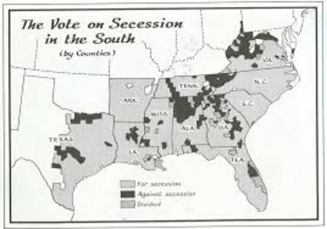 South Carolina votes to secede from the united states