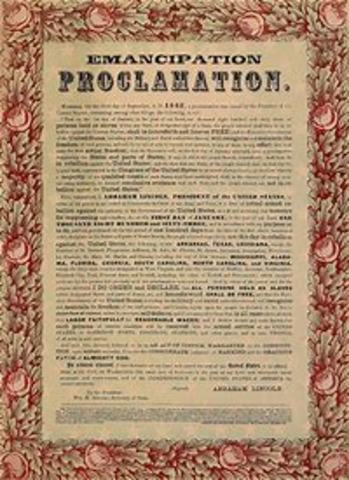 Emancipation proclamation is announced