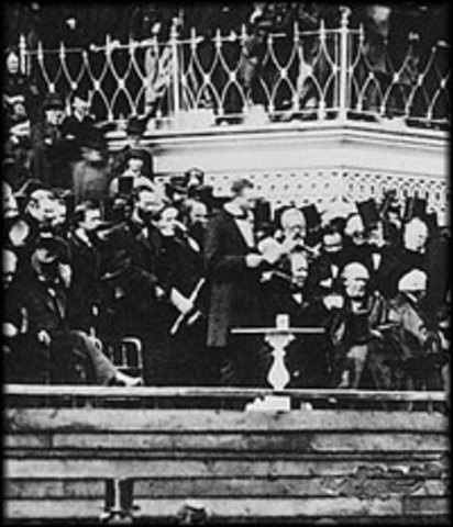 Lincoln gives his Second Inaugural Address