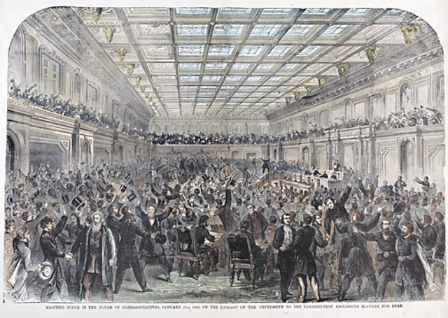 Congress passes the 13th Amendment