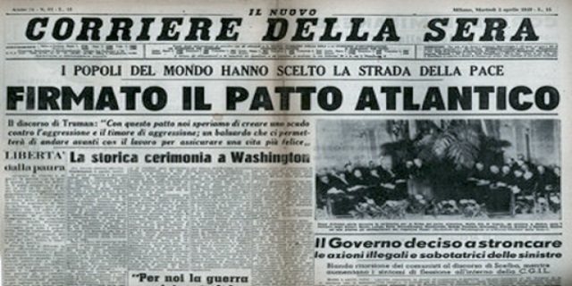 L'Italia entra nella NATO