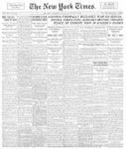 Austria Hungary declares war on Serbia