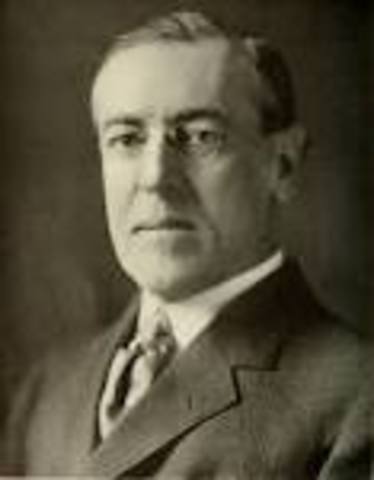 President Woodrow Wilson reelected; pledged American neutrality