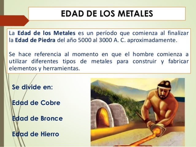 Edad de los metales 4.300 AC