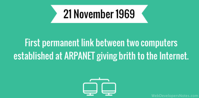 El primer enlace con ARPANET.