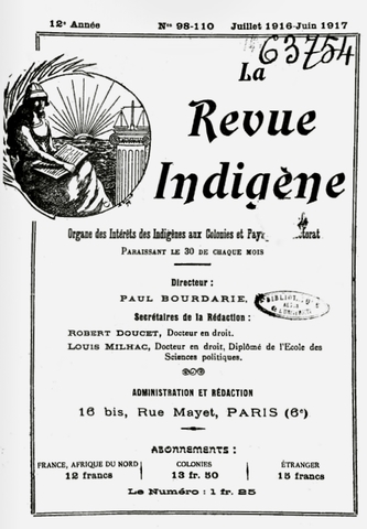 "La Revue indigène"