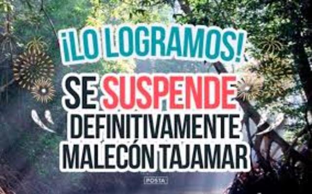 Suspension definitiva del proyecto tajamar.