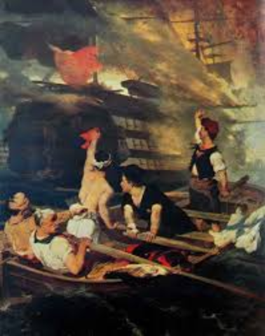 Ανατίναξη τουρκικής ναυαρχίδας από τον Κανάρη