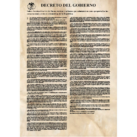 Publicación de Ley Lerdo