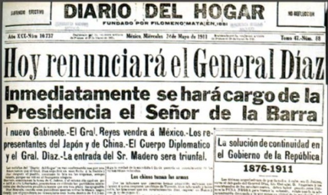 Porfirio Díaz Renuncia