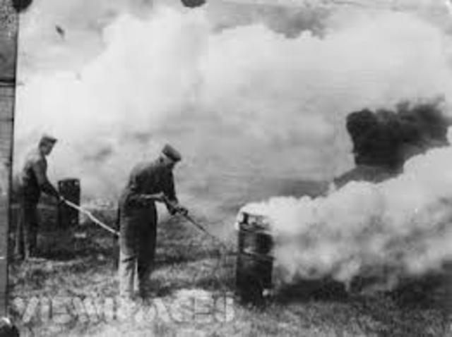 First use of gas as a weapon by the germans