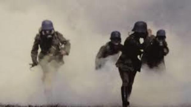 First use of gas as a weapon by the Germans