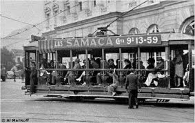 Destrucción del tranvía