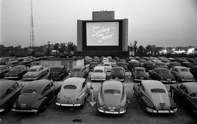 First drive-in movie