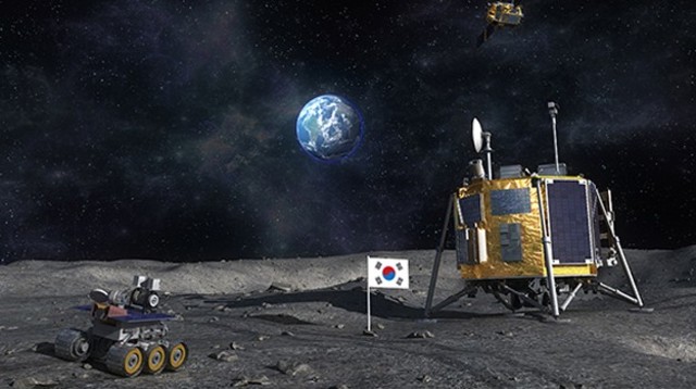 Unmanned landing on the Moon