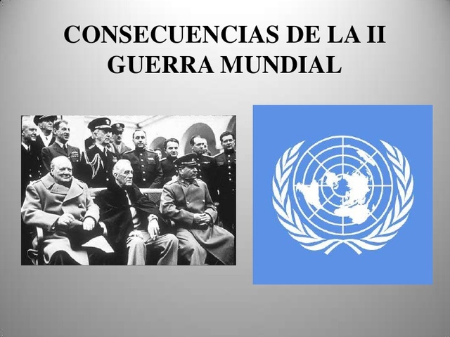 II GUERRA MUNDIAL Y LA CREACIÓN  DE LA ORGANIZACIÓN DE LAS  NACIONES UNIDAS