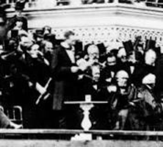 Lincoln gives his second inaugural address