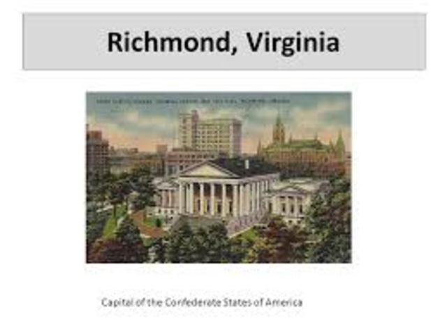 Richmond becomes the capital of the confederacy