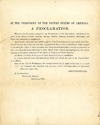 Lincoln Suspends Habeas Corpus