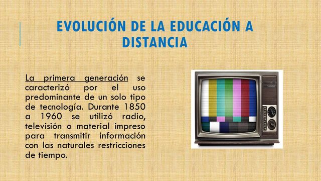 Uso de radio y televisión en la educación.