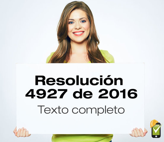 Resolución 4927 de 2016