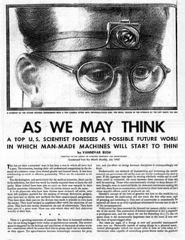 Vannevar Bush (Consejero Cientíico del Presidente Roosevelt durante la Segunda Guerra Mundial)