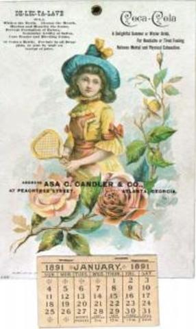 Calendarios para la publicidad de la Coca-cola