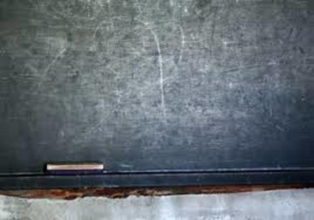 El primer pizzarrón