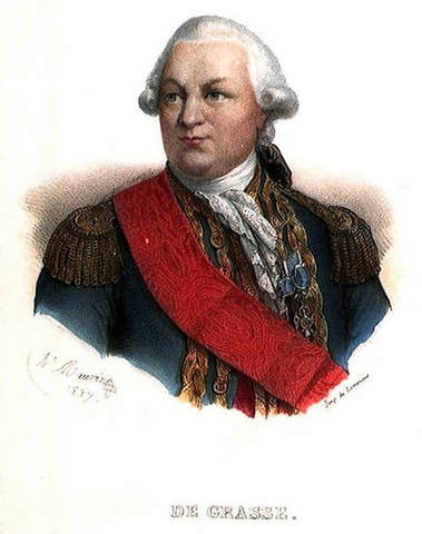 French Admiral de Grasse sails to Chesapeake Bay