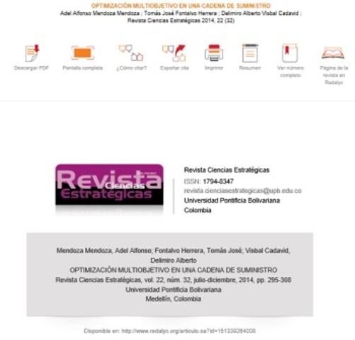 Janvier Assey. Citado en OPTIMIZACIÓN MULTIOBJETIVO EN UNA CADENA DE SUMINISTRO