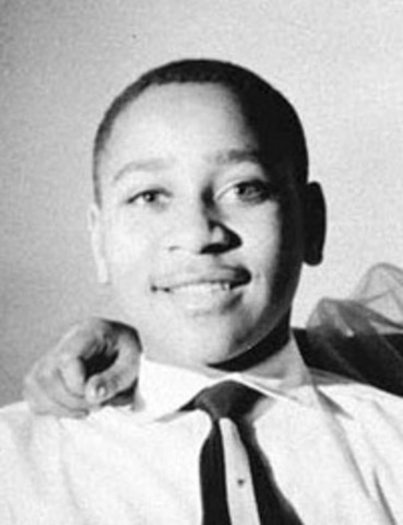 Emmett Till, a 14-year-old African American boy from Chicago, is killed for allegedly whistling at a white woman