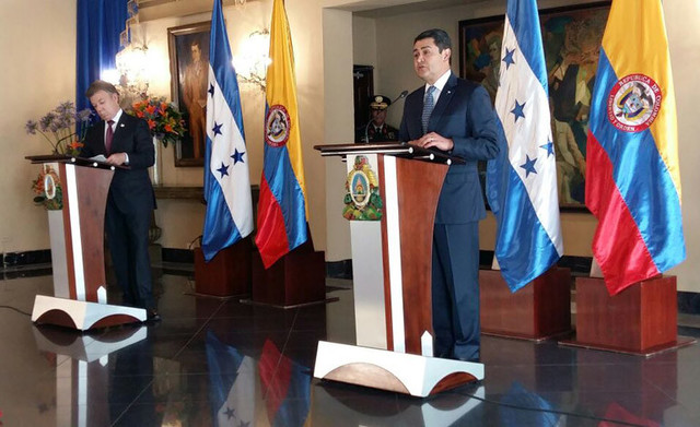 Presidente de Honduras visita Colombia
