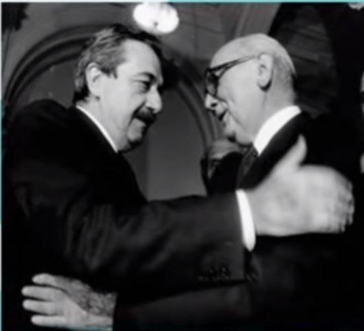 El Presidente Alfonsín con el Dr. Sadosky