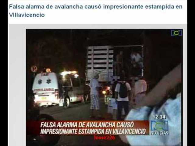 Falsa Alarma de avalancha en Represa de Chingaza