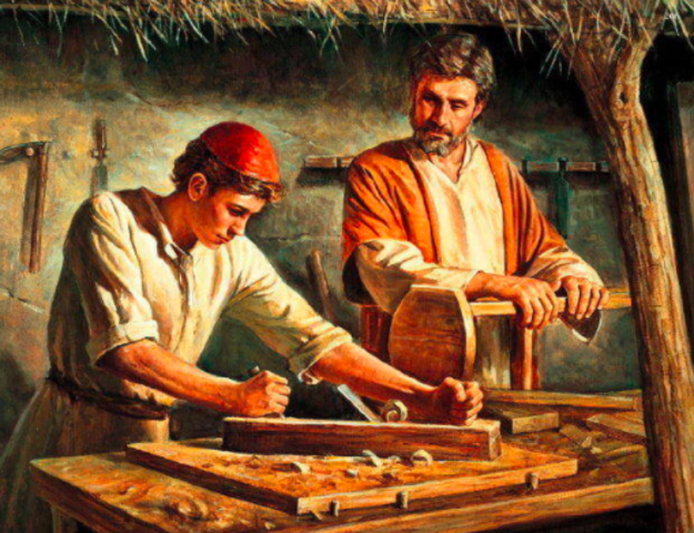 Jesus works as a carpenter in Nazereth